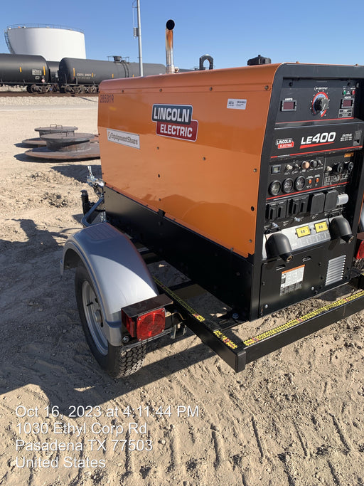 2022 Lincoln Electric LE400 Kubota V1505, Trlr, Cable Rack, Light Kit, ES Decals, T3