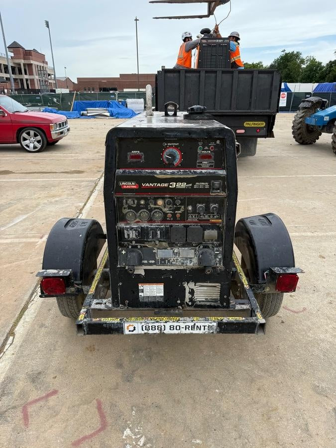 2019 Lincoln Electric Vantage 322 Ready-Pak 3, Two Wheel Trailer, Fender and Light Kit, Cable Rack