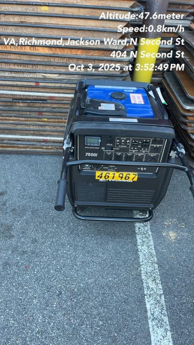 2024 Powerhouse POWERHOUSE7500I Powerhorse Inverter Generator, 7,500 Surge Watts, 6,500 Rated Watts, Electric Start, Gasoline, 6.6 Gal Capacity, Part # 74006