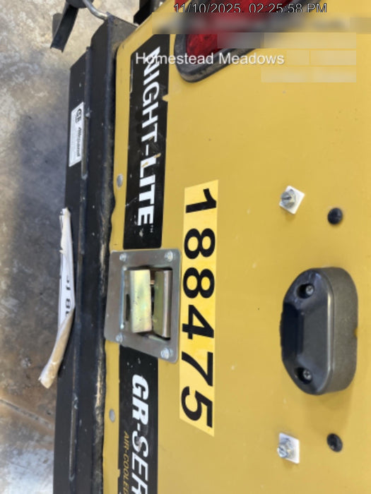 Allmand NLV3GR (4) LED Light Fixture 350W, 23' Vertical Mast, 3kW Prime, Towable, Deep Sea L401, Leveling Jacks, Yanmar T4F 5.8hp