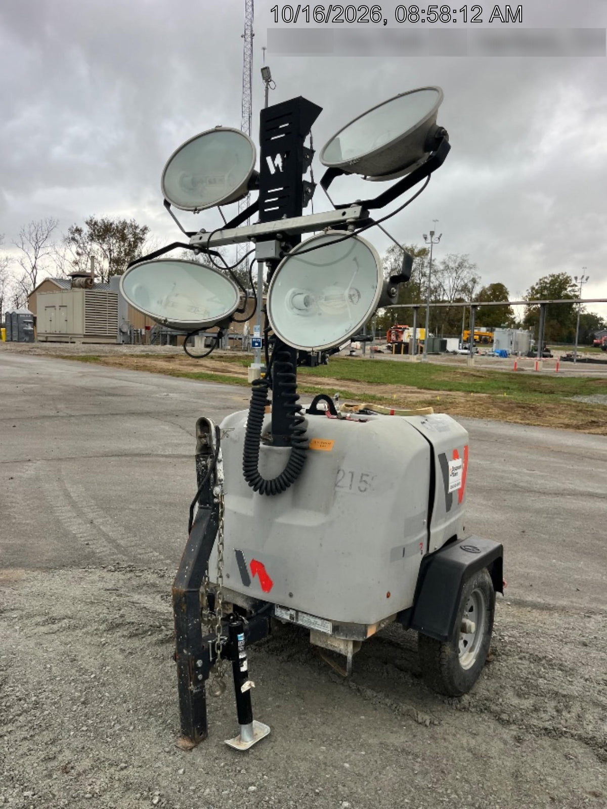 2019 Wacker Neuson LTV6L-MH Wacker Neuson LTV6L Mobile Light Tower w/Fuel Level Sensor Installed