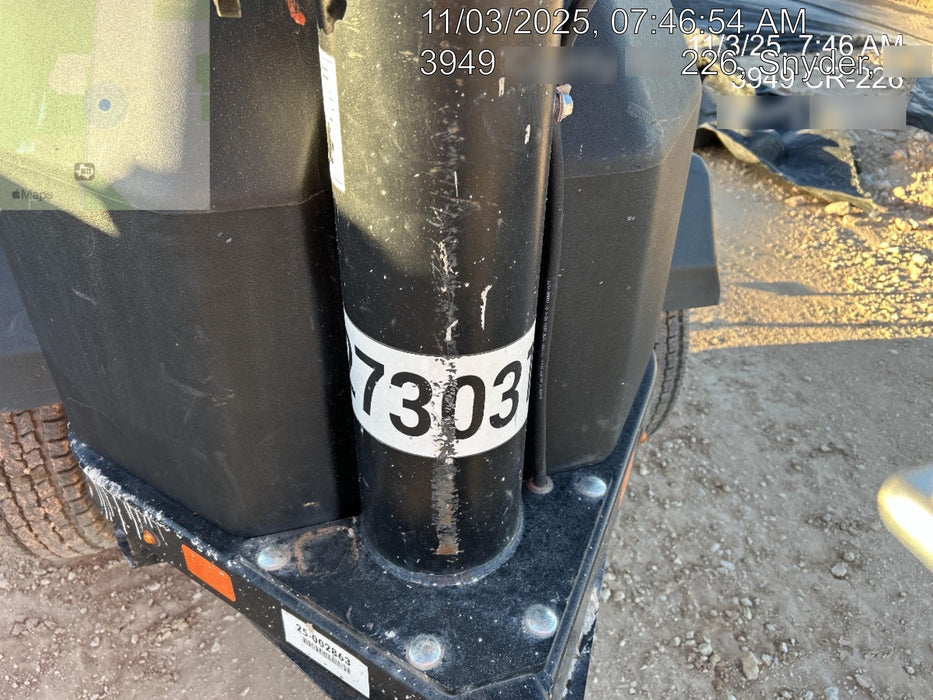 2022 Allmand NLV3GR (4) LED Light Fixture 350W, 23' Vertical Mast, 3kW Prime, Towable, ES Decals, T3