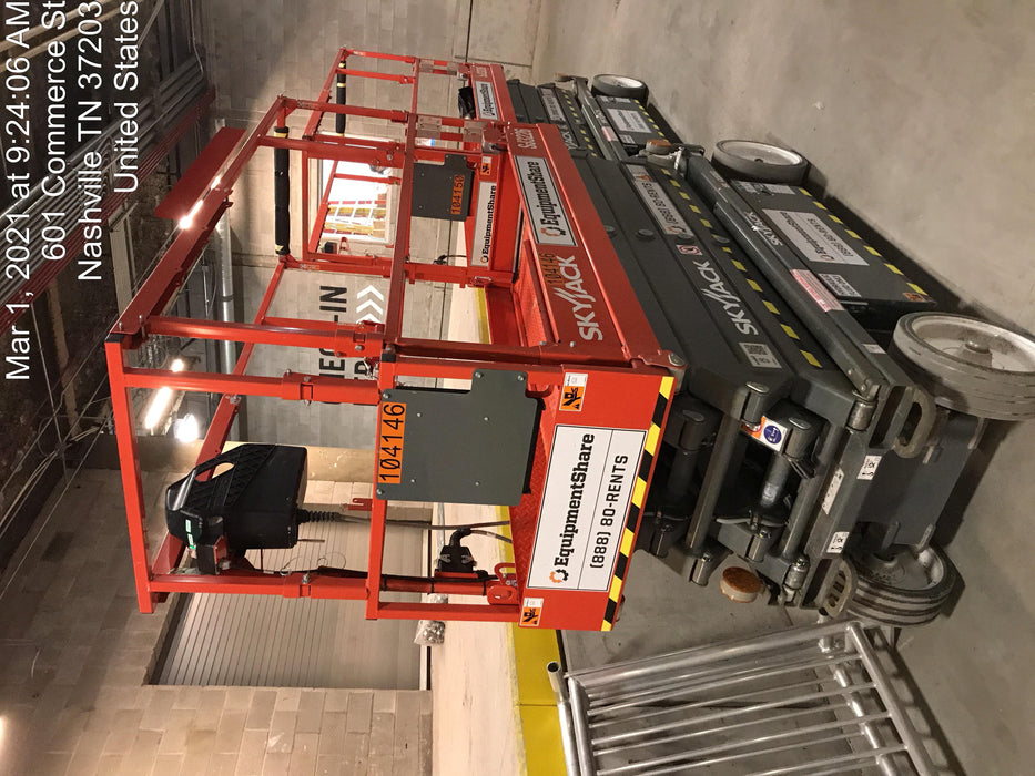 2020 Skyjack SJIII-3226 Solid NM Tires, Half height spring hinged entry gate, Dual Beacons