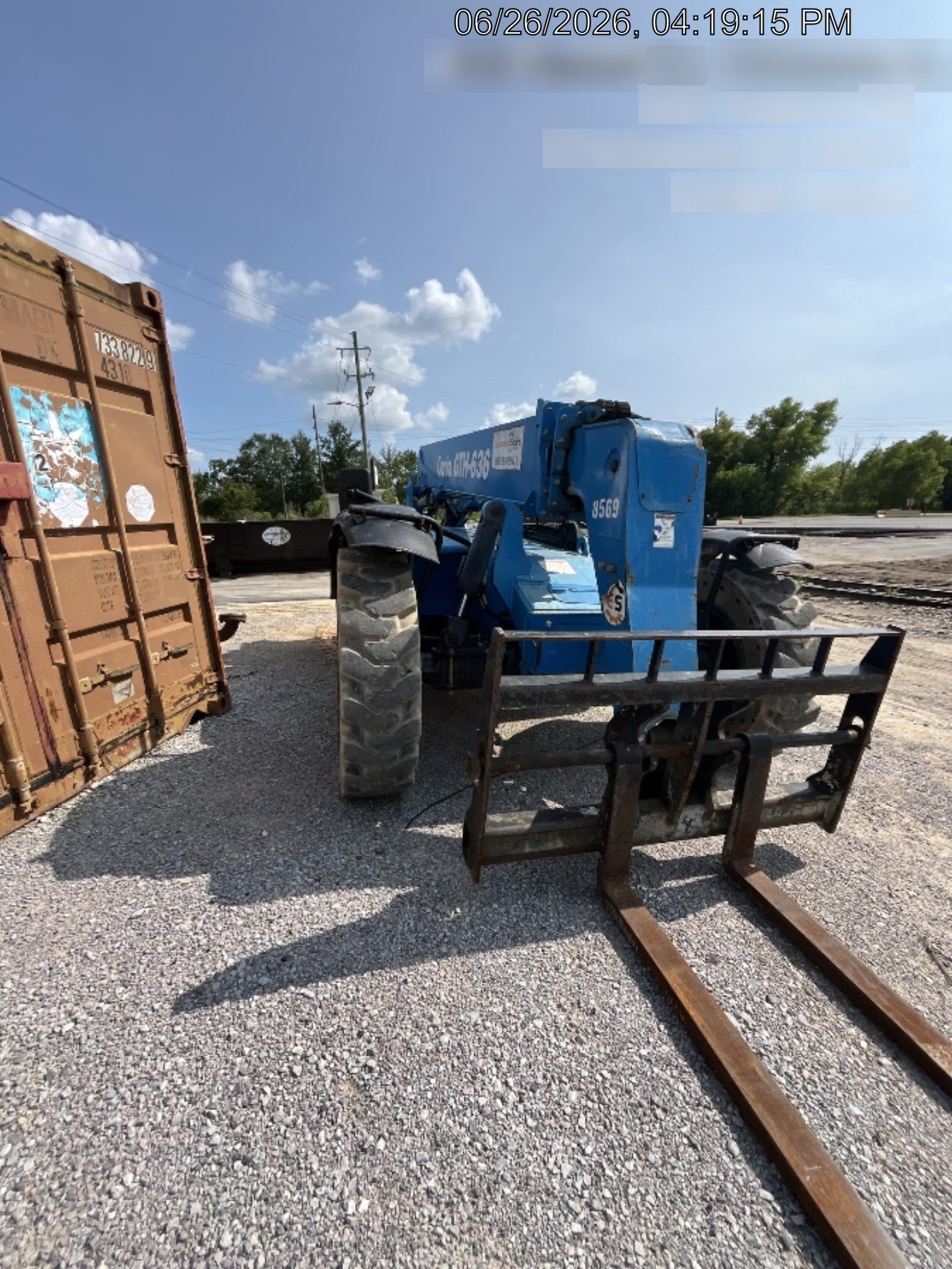 2018 Genie GTH-636 Genie GTH-636 w/Open ROPS, Solid Tires, Work Light/Beacon, 48" Carriage and Forks