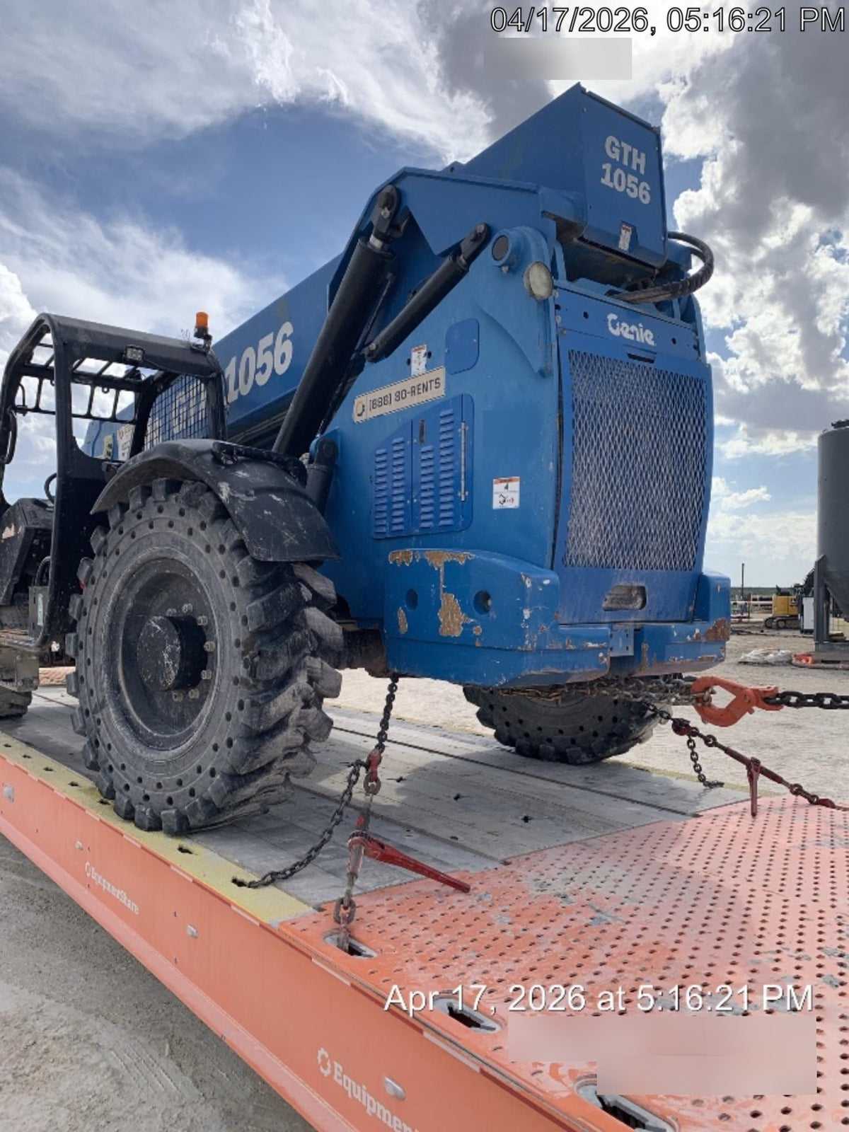 2018 Genie GTH-1056 GTH-1056 w/Open ROPS, Solid Tires, Work Lights, 60" carriage/forks, cab mesh, beacon