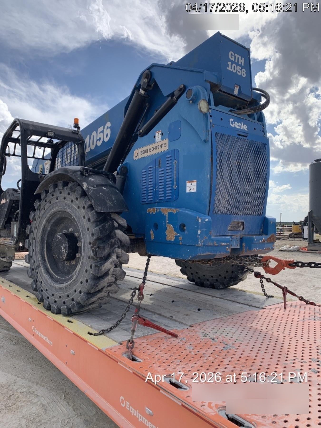 2018 Genie GTH-1056 GTH-1056 w/Open ROPS, Solid Tires, Work Lights, 60" carriage/forks, cab mesh, beacon