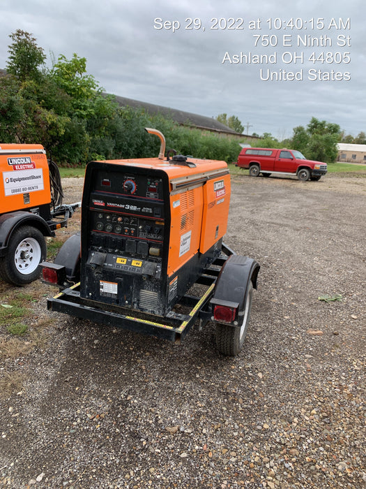 2021 Lincoln Electric Vantage 322 Vantage 322 Ready Pak 3 w/ Decals, ORANGE (includes trailer, cable rack, fender light kit) NO Telematics