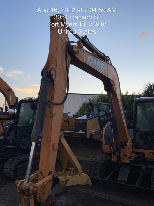 2017 Case CX80C CLOSED CAB, A/C,RUBBER TRACKS PADS,7'-2" ARM,THUMB