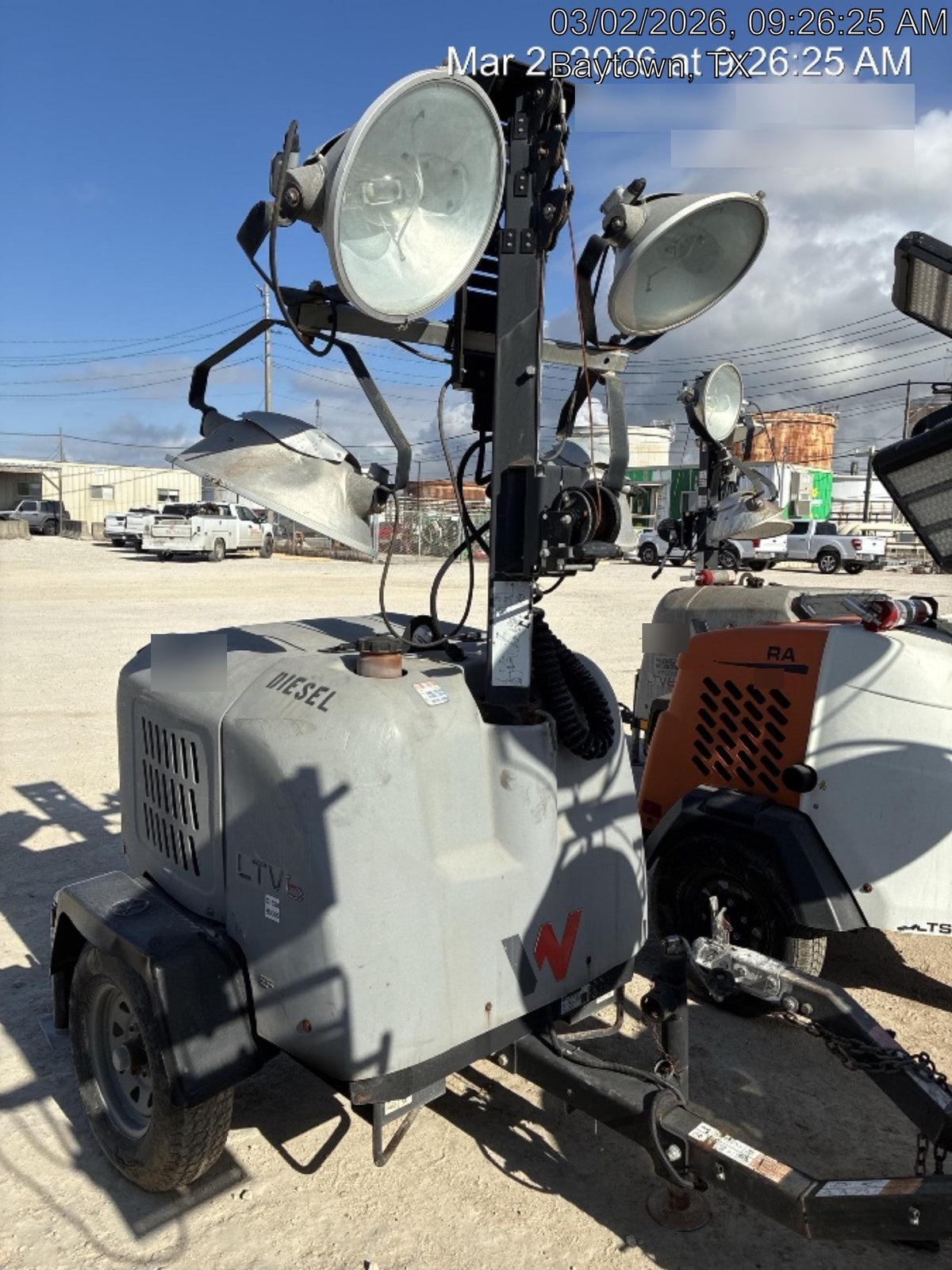 2018 Wacker Neuson LTV6L-MH Wacker Neuson LTV6L Mobile Light Tower w/Fuel Level Sensor Installed