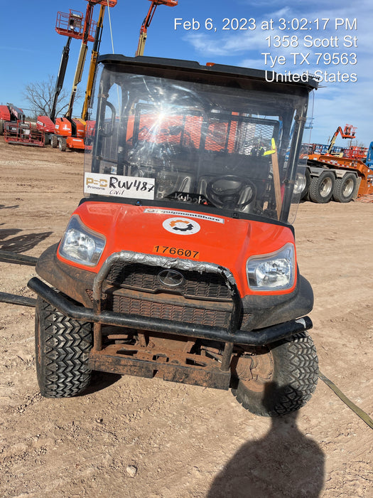 2022 Kubota RTV-X1140W-H Plastic Canopy, Windshield Acrylic Clear, LED Strobe Light, Wire Harness Kit, Back up Alarm