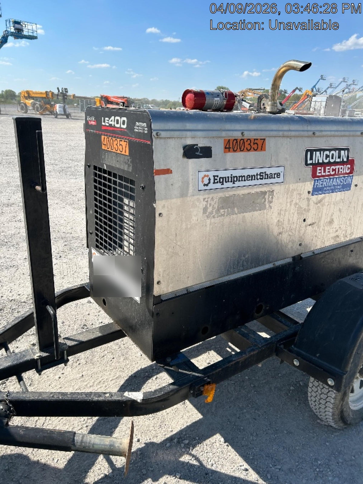 2024 Lincoln Electric LE400 Kubota V1505, Trlr, Cable Rack, Light Kit, ES Decals, T3