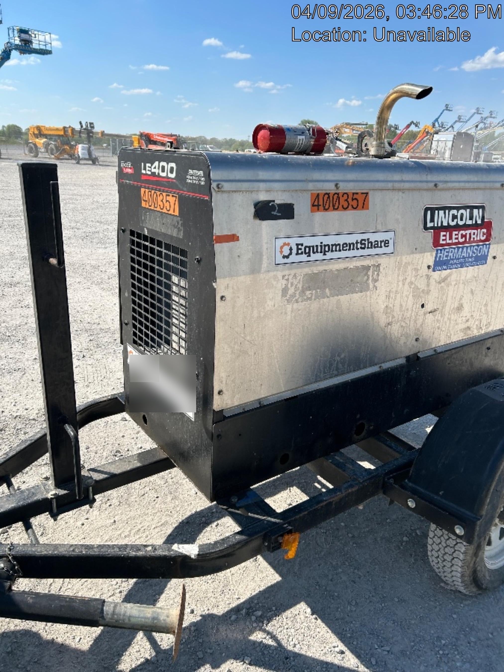 2024 Lincoln Electric LE400 Kubota V1505, Trlr, Cable Rack, Light Kit, ES Decals, T3