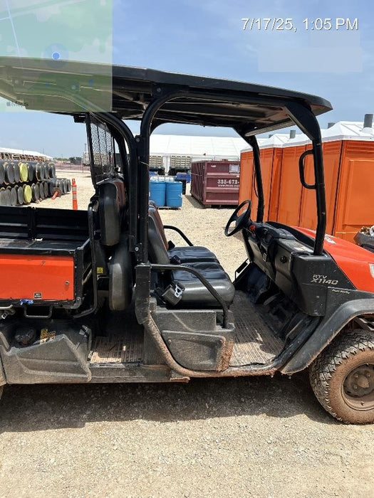 2022 Kubota RTV-X1140W-H Plastic Canopy, Windshield Acrylic Clear, LED Strobe Light, Wire Harness Kit, Back up Alarm