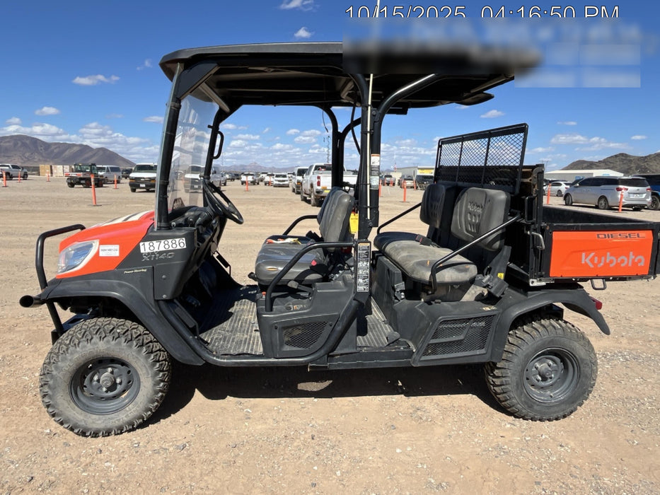 2021 Kubota RTV-X1140W-H Plastic Canopy, Windshield Acrylic Clear, LED Strobe Light, Wire Harness Kit, Back up Alarm