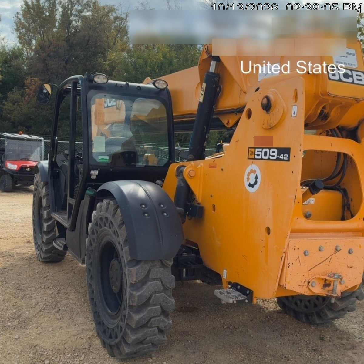 2020 JCB 509-42 Canopy, Solid Tires, Work Lights, Beacon, Aux Hydraulics, Back up Alarm, Lifting Eye, ES Decals