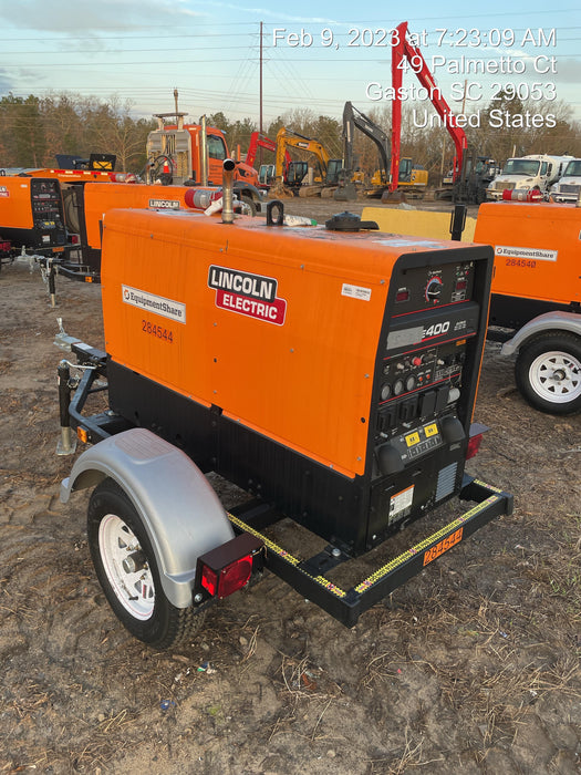 2022 Lincoln Electric LE400 Kubota V1505, Trlr, Cable Rack, Light Kit, ES Decals, T3