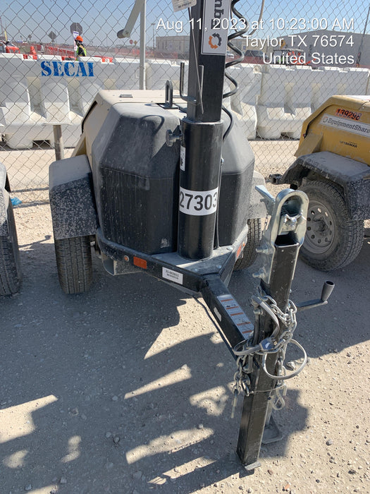 2022 Allmand NLV3GR (4) LED Light Fixture 350W, 23' Vertical Mast, 3kW Prime, Towable, ES Decals, T3