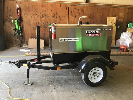 2019 Lincoln Electric Vantage 322 Welder Ready-Pak 3, Two wheel trailer, Fender and Light kit, Cable Rack