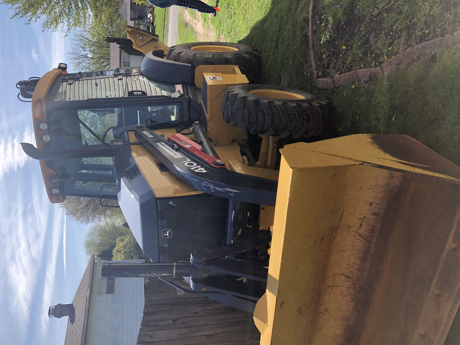2020 John Deere 410L - Extendable Stick Cab/Heat/Air, 4WD, Extendable Stick, Pilot Controls, 2 Way Hydraulics, TAG Manual QC