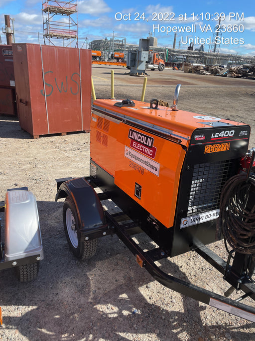 2022 Lincoln Electric LE400 Kubota V1505, Trlr, Cable Rack, Light Kit, ES Decals, T3