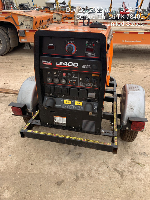 2022 Lincoln Electric LE400 Kubota V1505, Trlr, Cable Rack, Light Kit, ES Decals, T3