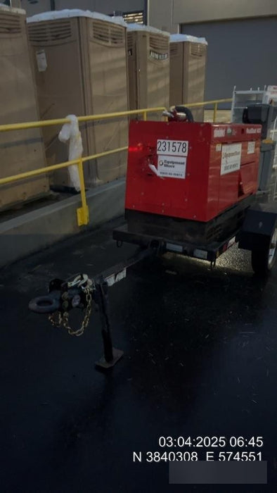 2022 Shindaiwa DGW400MDL Kubota D902 Engine, 23 HP, Dual Op Welder, Wire, Arc, Droop Stick, Tig, and CC Stick Functionality, Simulphase, 3 Phase and 1 Phase Gen Output, Single Axle NB Trlr, Slr Trckl Chrg 12V 12W, Fire Ext