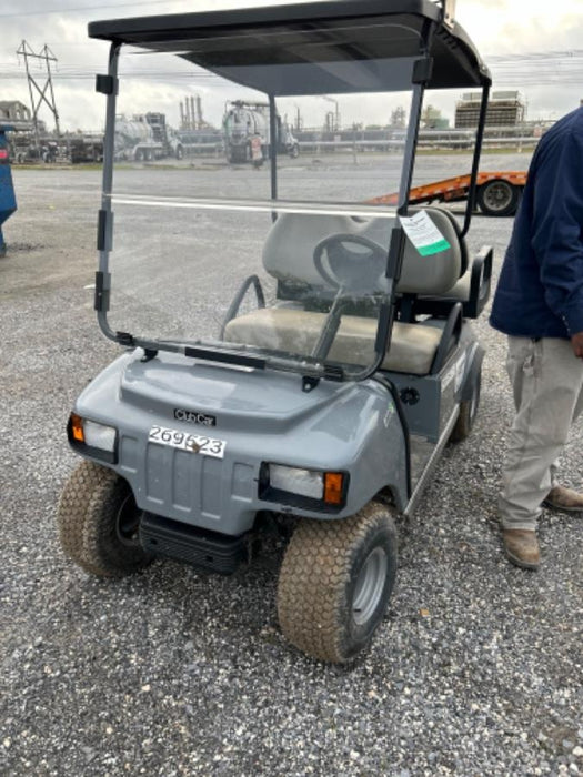 2022 Club Car CA100E Canopy, Fold down Windshield, Beacon, Back up Alarm, All-Trail Trials, HD 8 V Batteries, Trailer Hitch and Ball