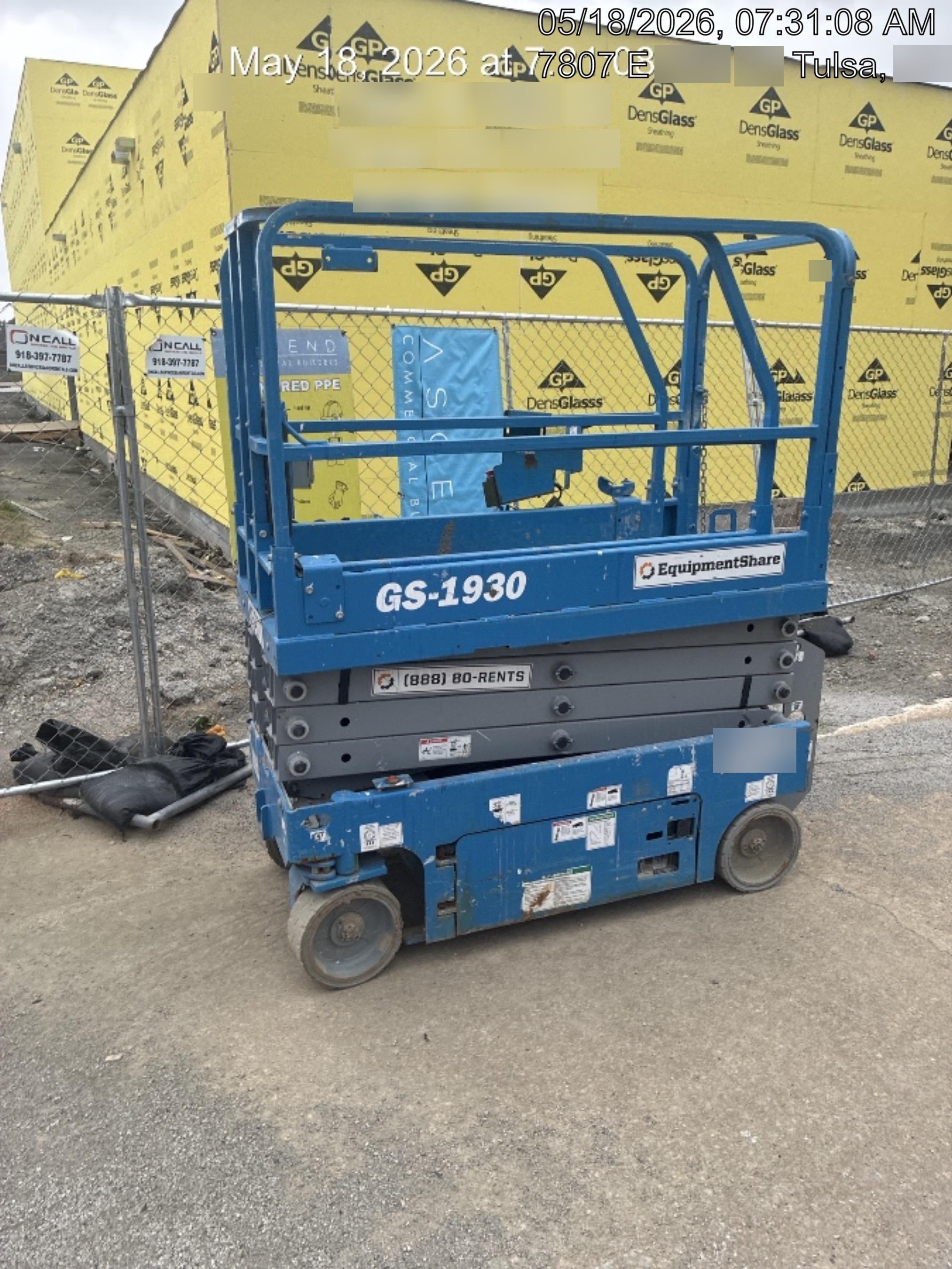 2019 Genie GS-1930 Fixed rails with chain Entry