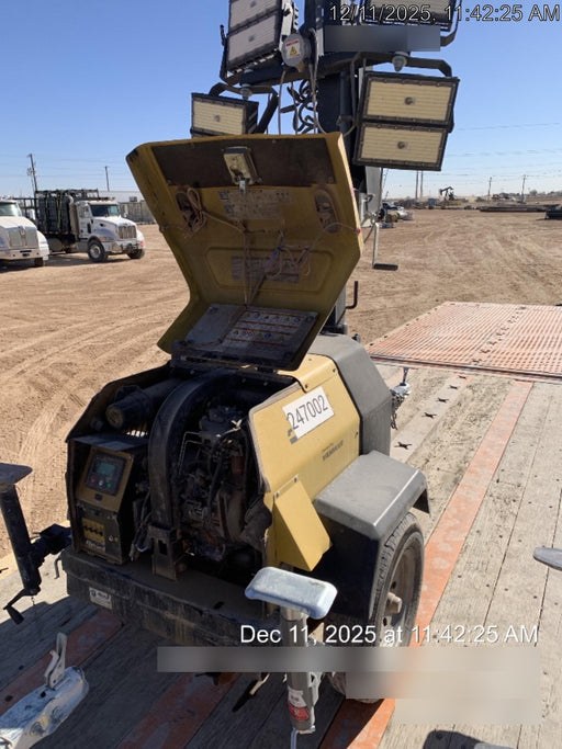 2022 Allmand NLV3GR (4) LED Light Fixture 350W, 23' Vertical Mast, 3kW Prime, Towable, ES Decals, T3