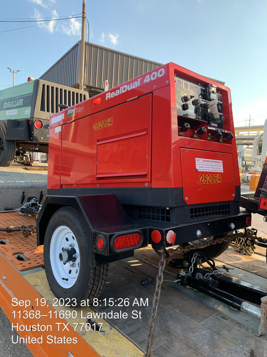 2022 Shindaiwa DGW400MDL Kubota D902 Engine, 23 HP, Dual Op Welder, Wire, Arc, Droop Stick, Tig, and CC Stick Functionality, Simulphase, 3 Phase and 1 Phase Gen Output, Single Axle NB Trlr, Slr Trckl Chrg 12V 12W, Fire Ext