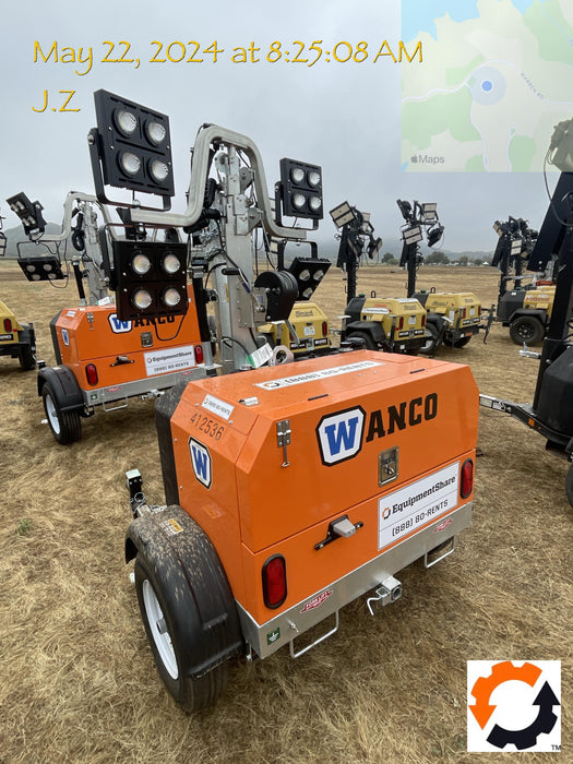 2024 Wanco WLTT-4MM4K Diesel, Deep Sea Controller, Shore Power Plug, Auto Start, (4) 350W LED Floodlights, 4kW Generator, 60 Gal Fuel Tank, 2" Ball, T3