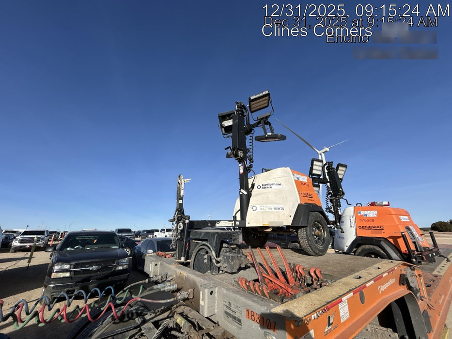 2023 Generac MLT2 Diesel, Flex Switch 120V Input, Powerzone Controller, 
(4) 320W LED Lights, 4kW Generator, 39.9 Gal Fuel Tank, 2" Ball, T3