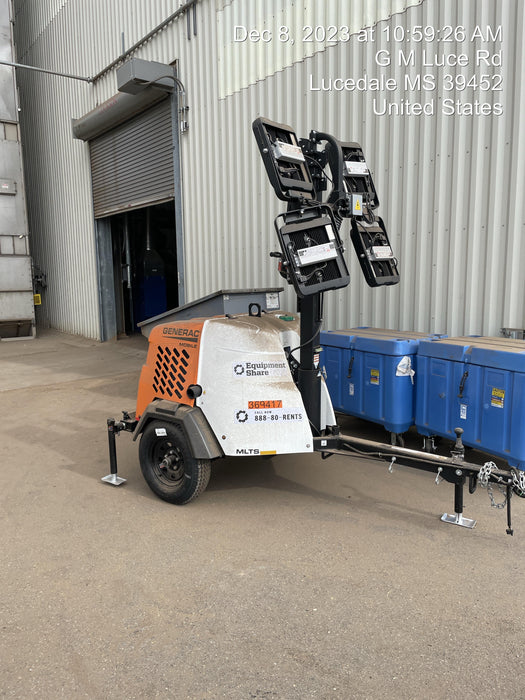 2023 Generac MLT2 Diesel, Flex Switch 120V Input, Powerzone Controller, 
(4) 320W LED Lights, 4kW Generator, 39.9 Gal Fuel Tank, 2" Ball, T3