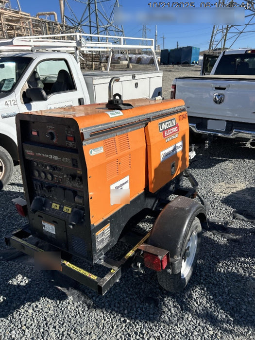 2021 Lincoln Electric Vantage 322 Vantage 322 Ready Pak 3 w/ Decals, ORANGE (includes trailer, cable rack, fender light kit) NO Telematics