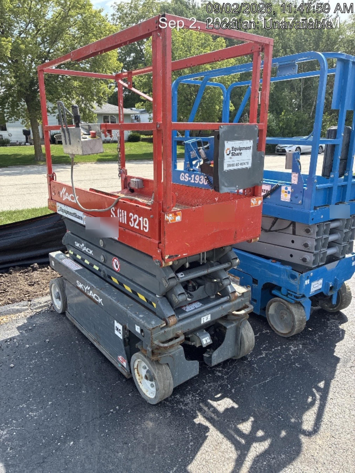 2017 Skyjack SJIII-3219 Standard Rental Specs
