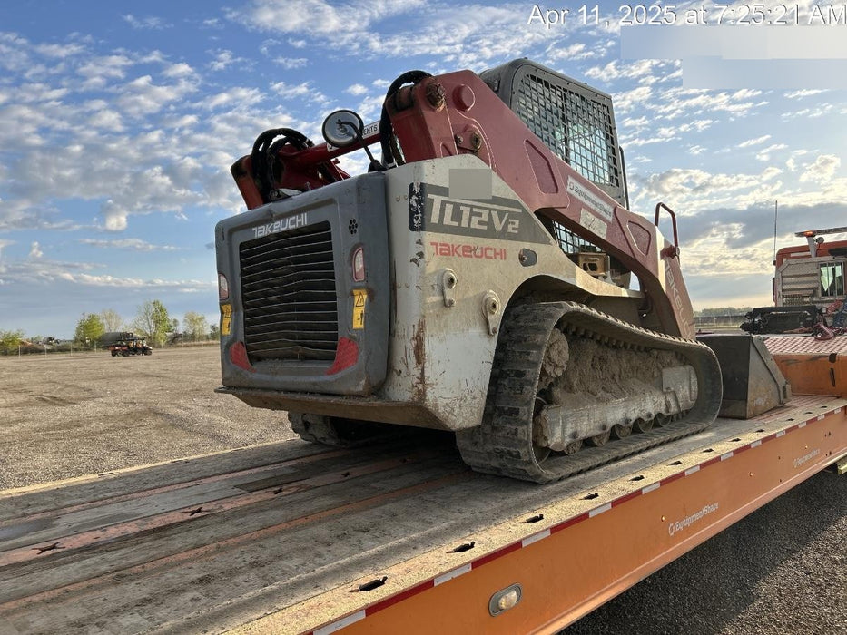 2018 Takeuchi TL12V2C Takeuchi TL12V2C Cab Skid Steer Track Loader, 80" HD dirt bucket with 9 teeth