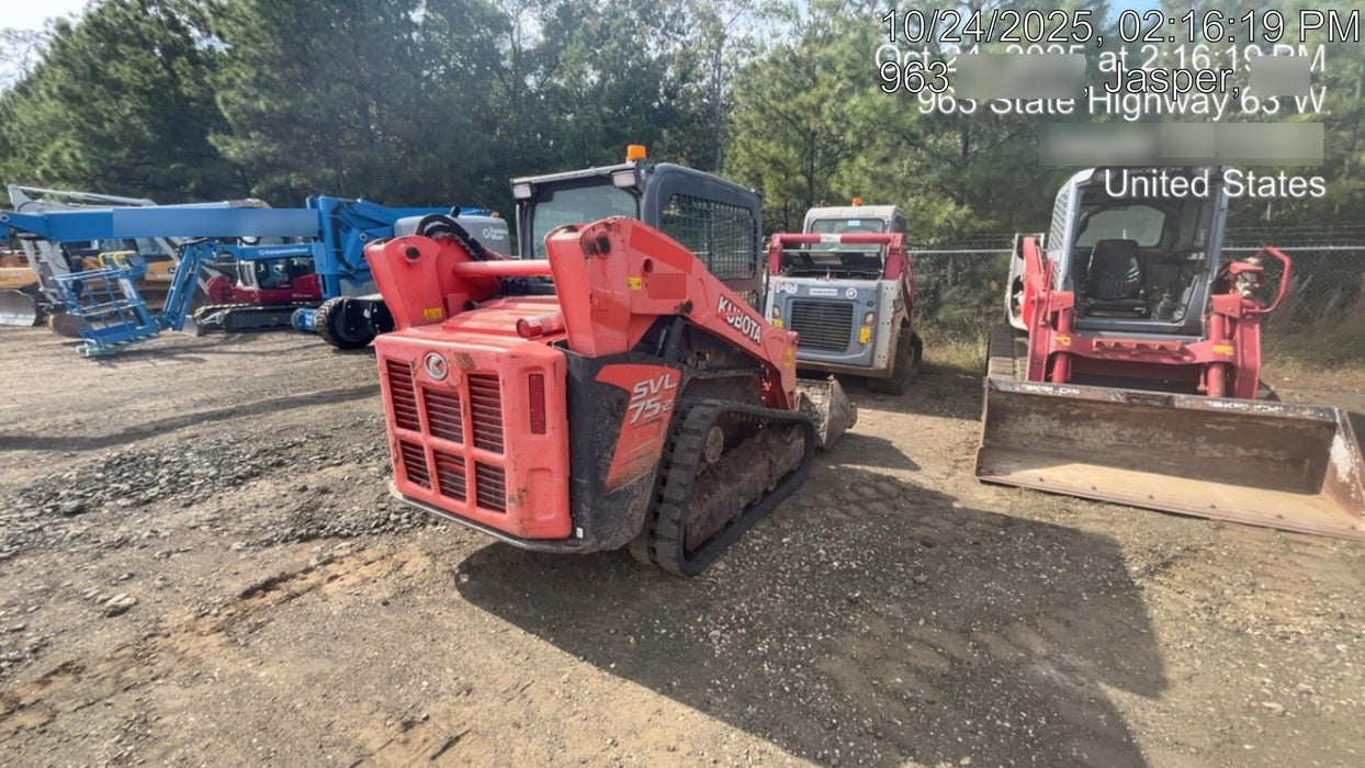2019 Kubota SVL75-2 Cab/Heat/Air, Standard Tracks, Standard Flow, Hydraulic QC 68" HD Bucket w/ Smooth cutting edge