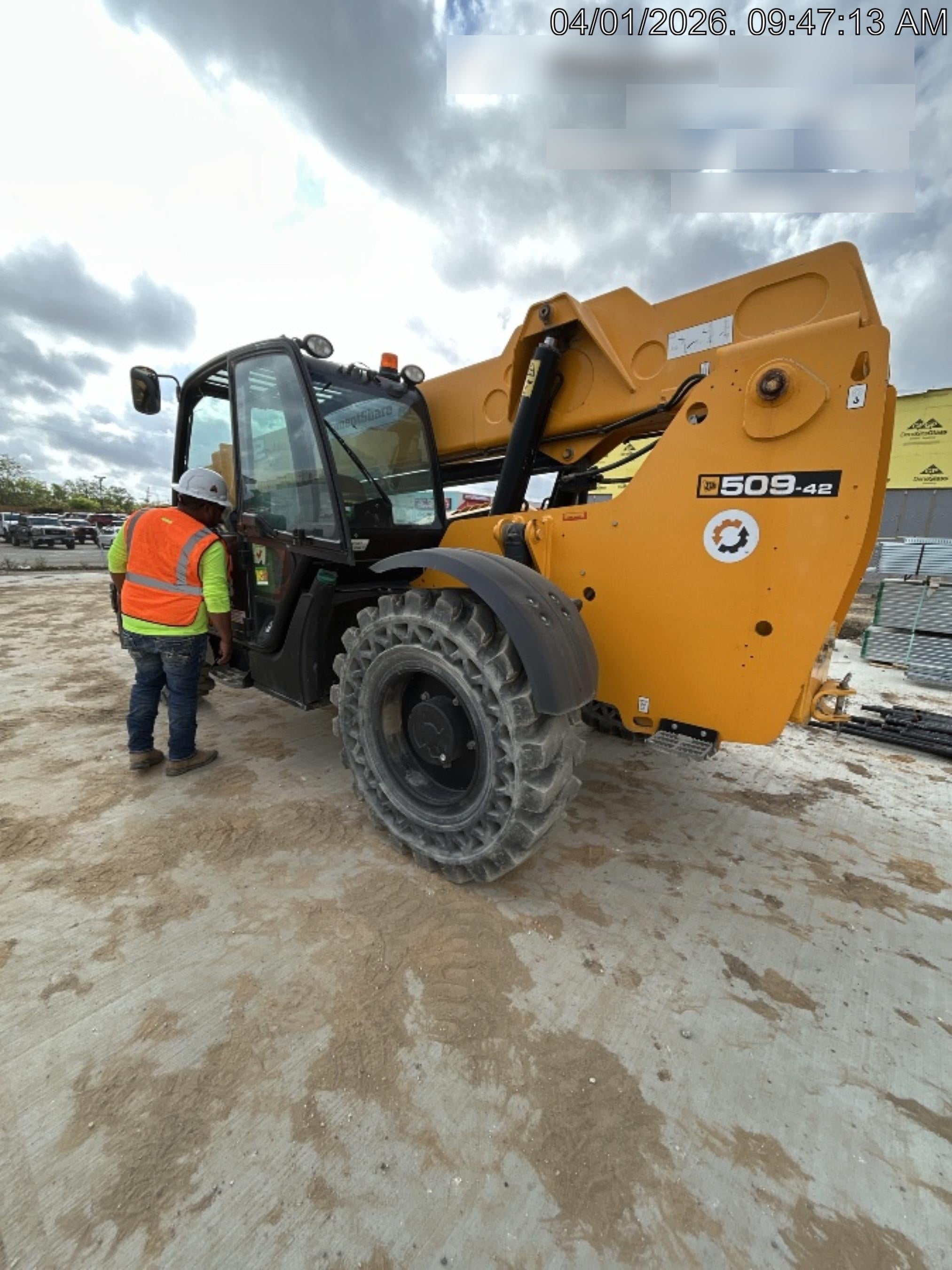 2022 JCB 509-42 74Hp Dsl, Cab/Heat/Air, Sld Tires, LED WL, Bcn, L Hook, EST