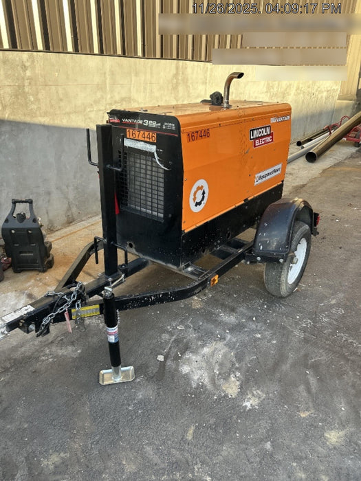 2021 Lincoln Electric Vantage 322 Vantage 322 Ready Pak 3 w/ Decals, ORANGE (includes trailer, cable rack, fender light kit) NO Telematics