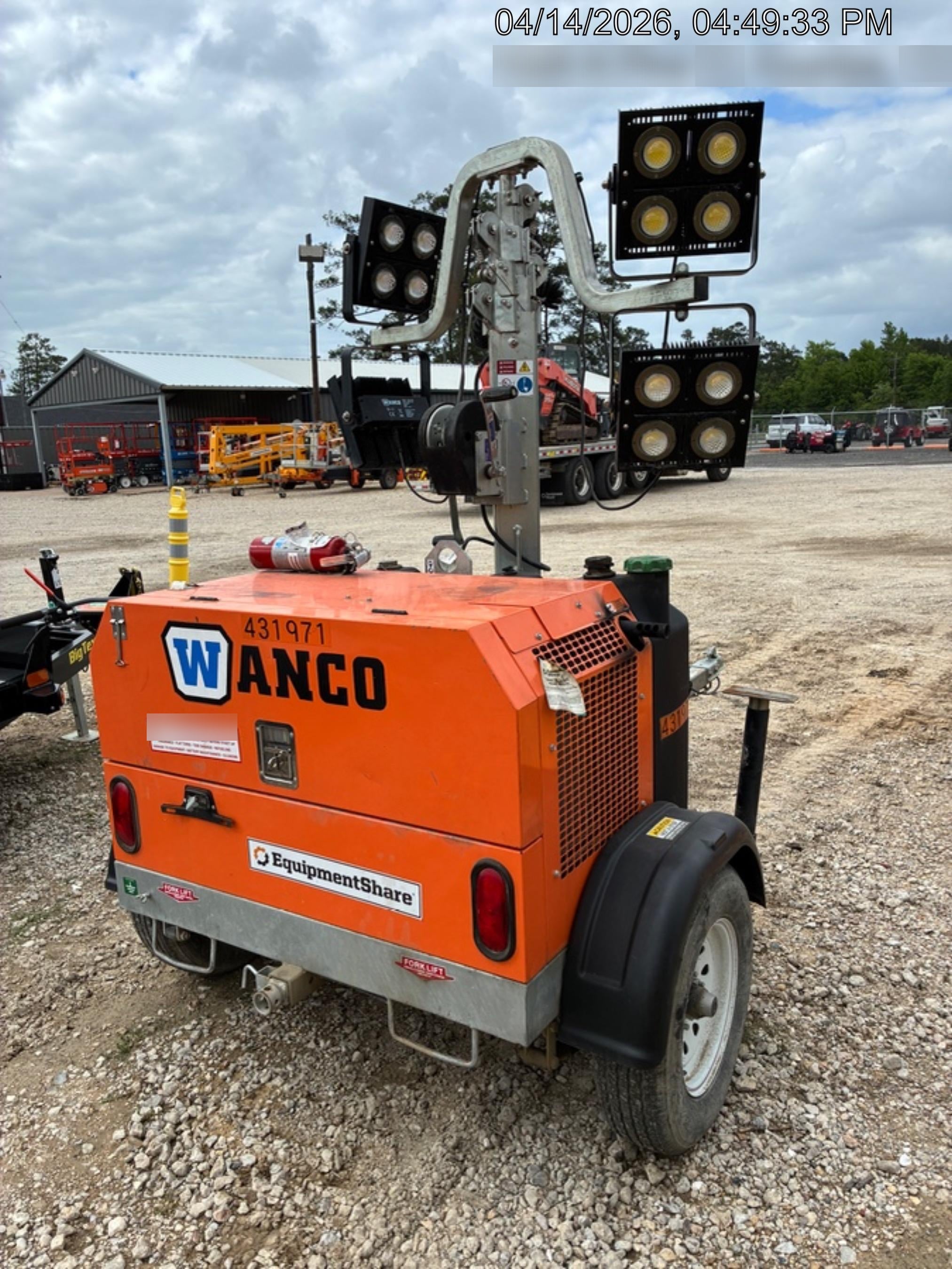 2024 Wanco WLTT-4MM4K Diesel, Deep Sea Controller, Shore Power Plug, Auto Start, (4) 350W LED Floodlights, 4kW Generator, 60 Gal Fuel Tank, 2" Ball, T3