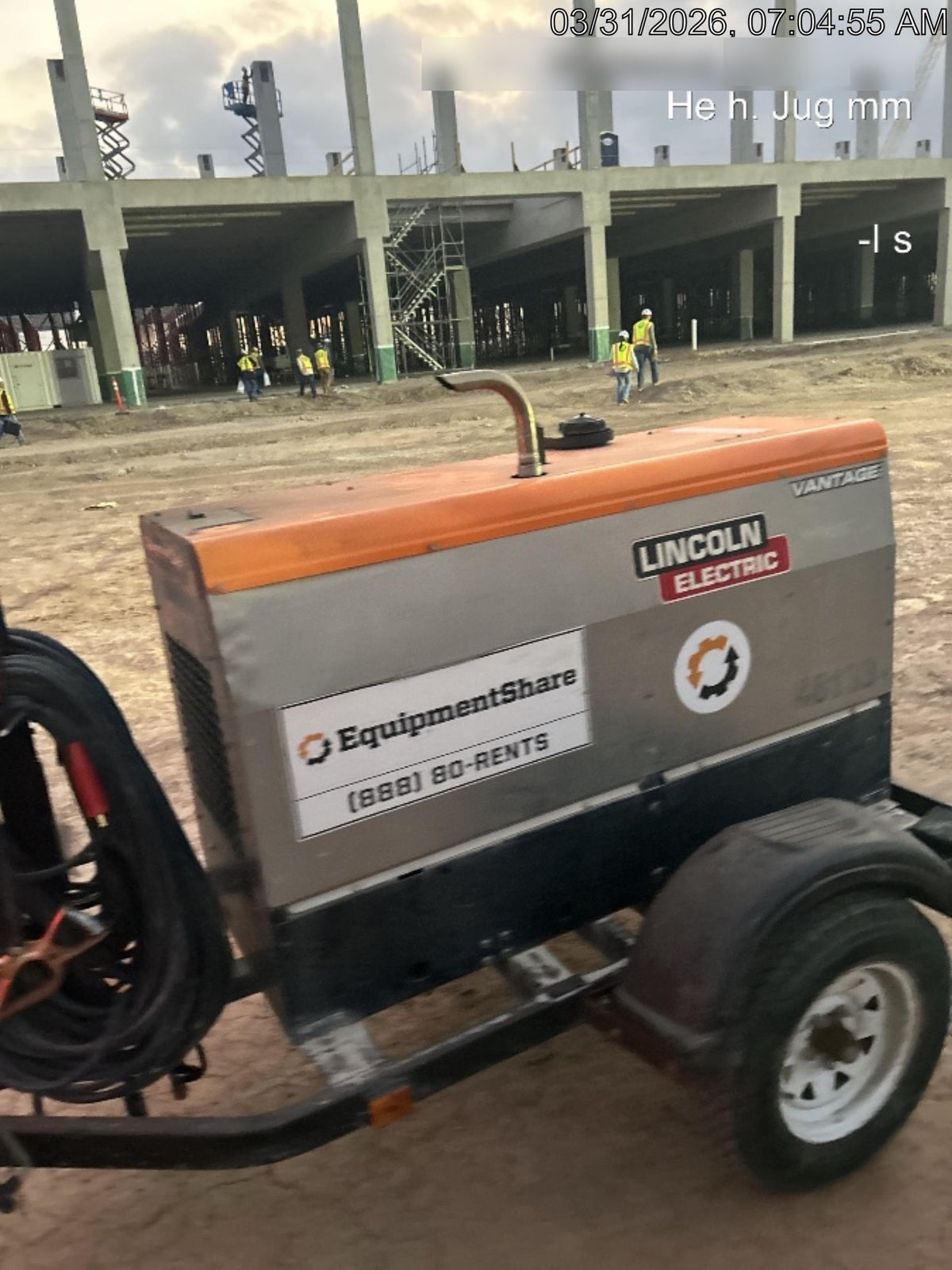 2019 Lincoln Electric Vantage 322 Ready-Pak 3, Two Wheel Trailer, Fender and Light Kit, Cable Rack