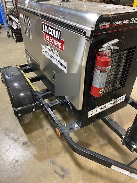 2019 Lincoln Electric Vantage 322 Ready-Pak 3, Two Wheel Trailer, Fender and Light Kit, Cable Rack