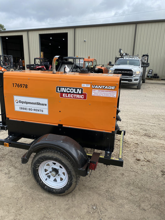 2021 Lincoln Electric Vantage 322 Vantage 322 Ready Pak 3 w/ Decals, ORANGE (includes trailer, cable rack, fender light kit) NO Telematics