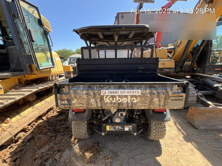 2020 Kubota RTV-X1140 CAMO, CANOPY, STROBE, BACK UP ALARM, WINDSHIELD, FIRE EXT