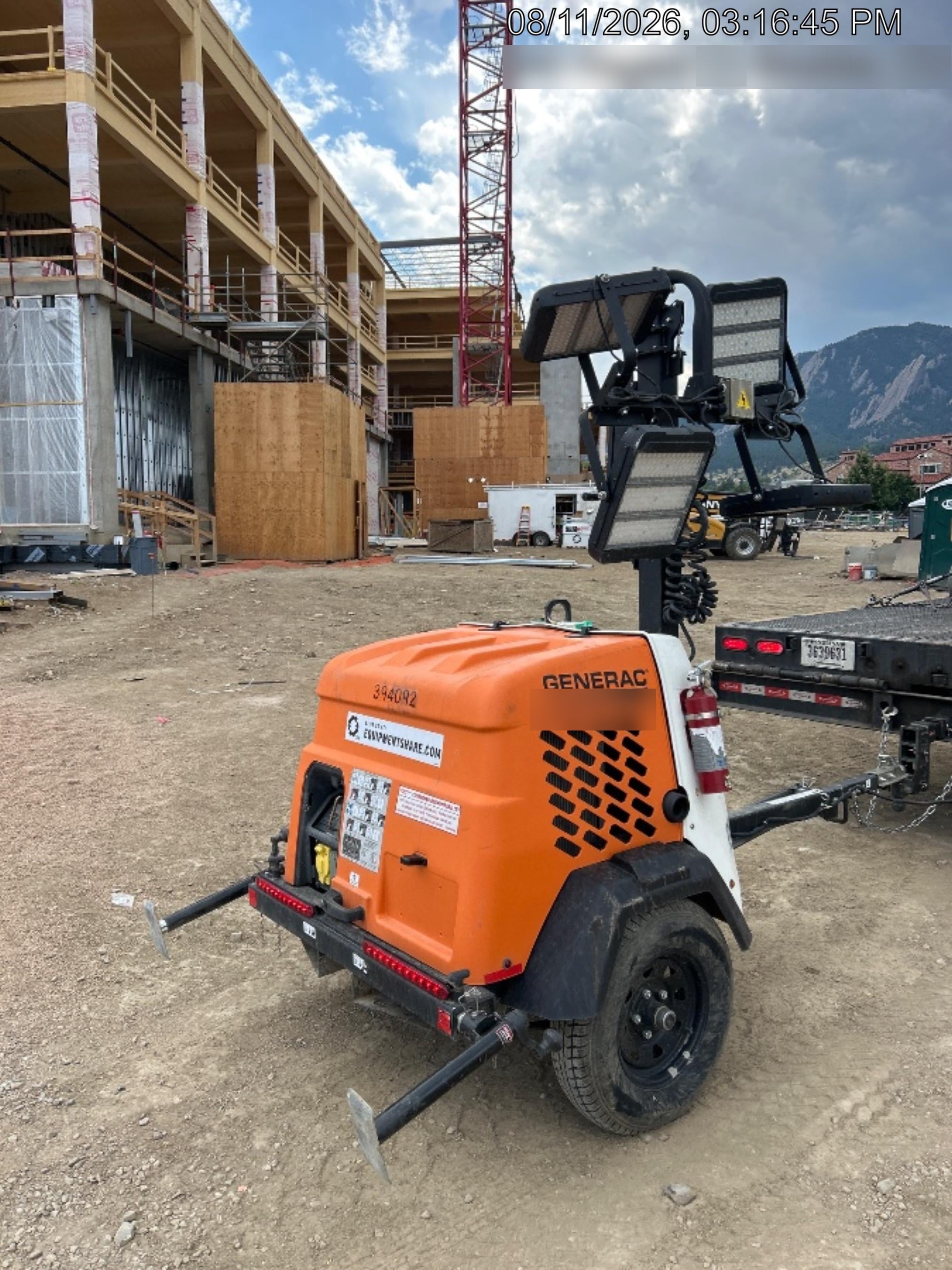 2024 Generac MLT2 Diesel, Flex Switch 120V Input, Powerzone Controller, 
(4) 320W LED Lights, 4kW Generator, 39.9 Gal Fuel Tank, 2" Ball, T3