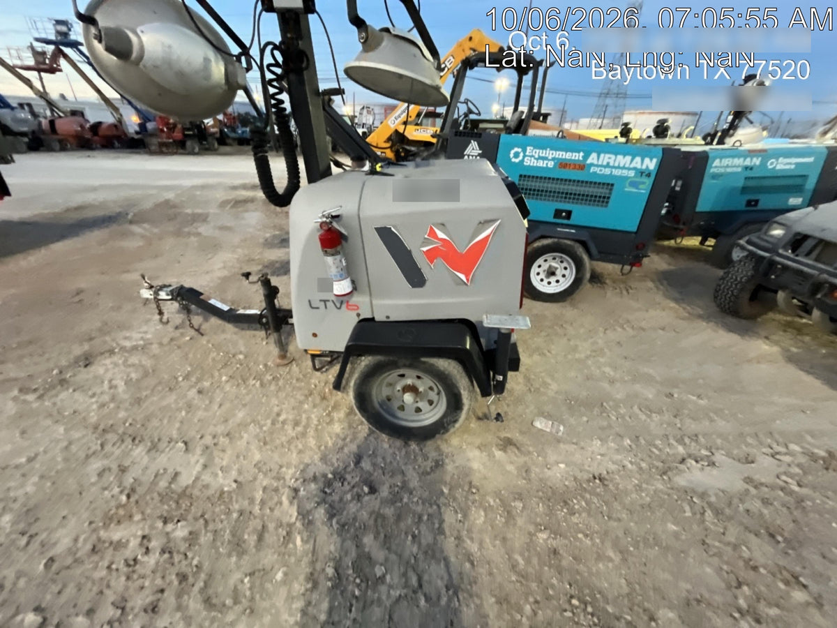 2018 Wacker Neuson LTV6L-MH Wacker Neuson LTV6L Mobile Light Tower w/Fuel Level Sensor Installed
