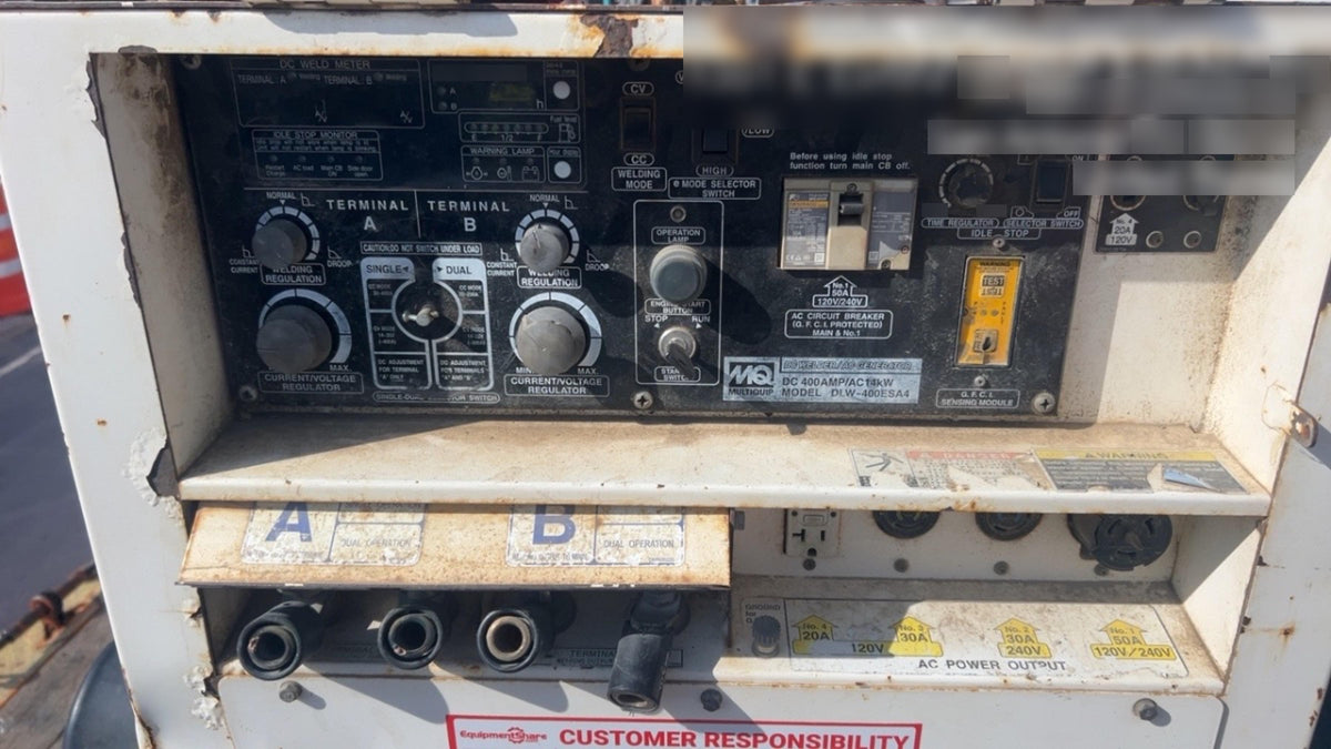 2017 Multiquip DLW400ESA4 400 amp Welder, 14kW, 120/240V, T4F Kubota