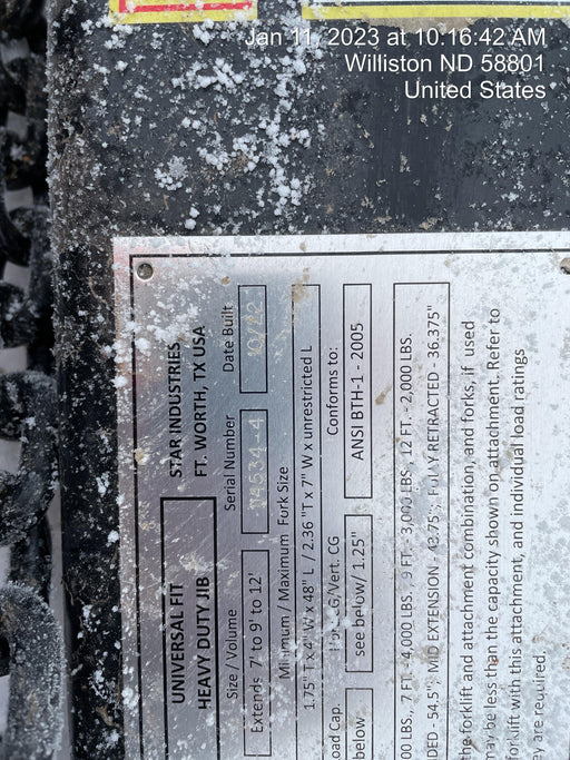 2022 STAR INDUSTRIES M1360B - Star JIB Boom