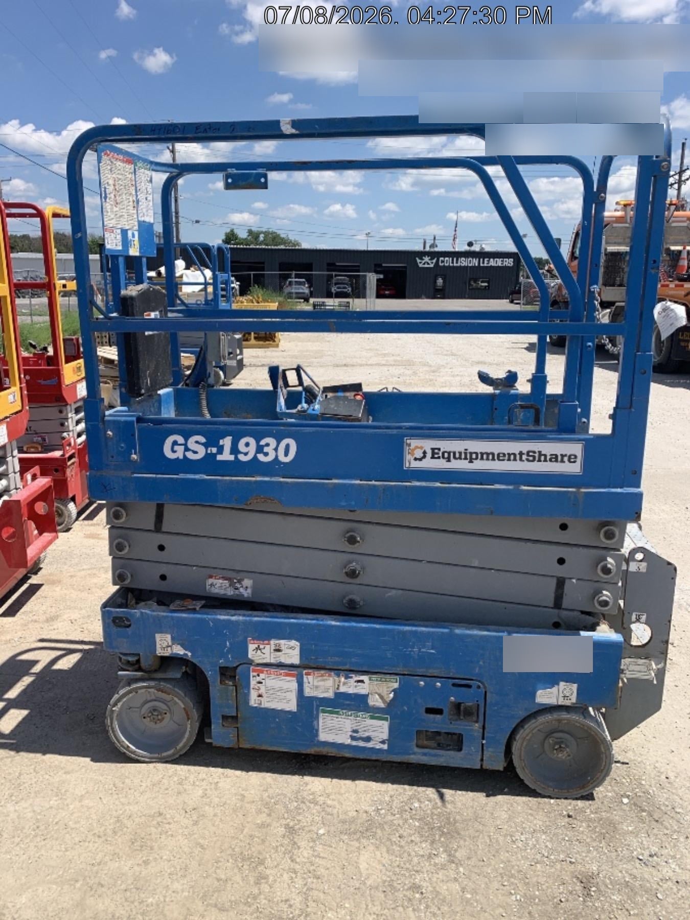 2019 Genie GS-1930 Fixed Rails with Chain Entry