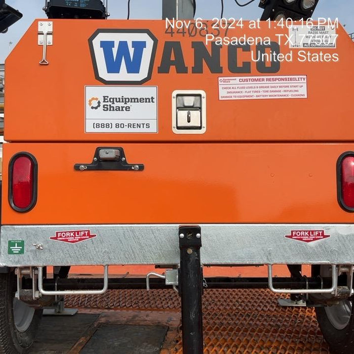 2024 Wanco WLTT-4MM4K Diesel, Deep Sea Controller, Shore Power Plug, Auto Start, (4) 350W LED Floodlights, 4kW Generator, 60 Gal Fuel Tank, 2" Ball, T3